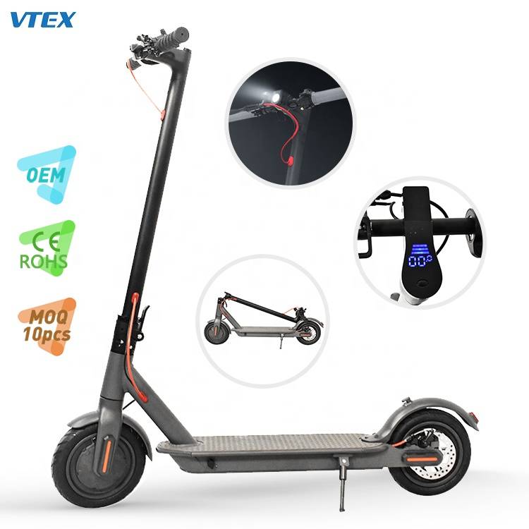 2019 China New Design Electric Scooter Motorcycle With Big Display -
 M6 Public Tooling Strong 8.5 inch Black Electric Scooter – Vitek