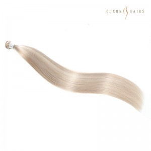 Customizable ODM & OEM Services: 100% Real Human Virgin Remy Hair Machine Weft in Ash Blonde Mixed Colors