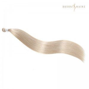Premium Manufacturer: Double Drawn Russian Virgin Remy Cuticle Aligned Tiny Genius Weft Human Hair Extensions