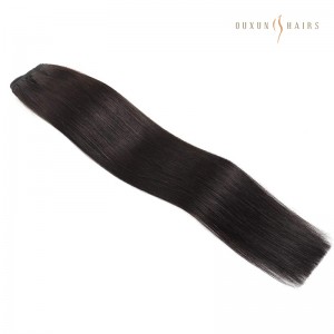 Natural Black Straight Raw Machine Weft Hair Extensions: Unparalleled Elegance and Quality