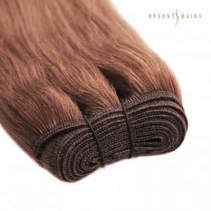 Sew in Weave Virgin Human Hair Weft Extensions Medium Copper