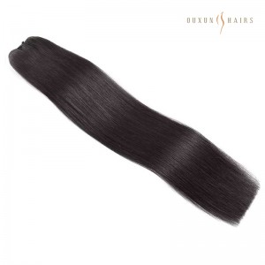 Premium Soft Natural Hair Extensions – Machine Weft, Dark/Black Shade”