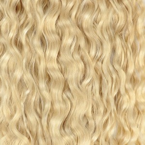 24inch 3A 100% Chinese Virgin Human Hair Curly Clip in Ponytail Hair Extensions #1001 Pearl Blonde-Hair Extension Vendor