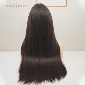 OXJW02 Silk Base Skin Top European Human Hair Kosher Wig, Natural Black Cuticle Intact Virgin Hair Sheitels For Women Kosher Wigs Long Hair 24inch-Custom Wig Manufacturers