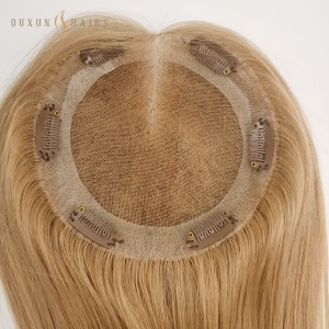 OXTL30 Custom Made Swiss HD Lace Center With 1inch Pu Around Long Hair Pieces For Woman #27 Warm Blonde Color Wholesale Hair Replacement-Wholesale Lace Wig Suppliers