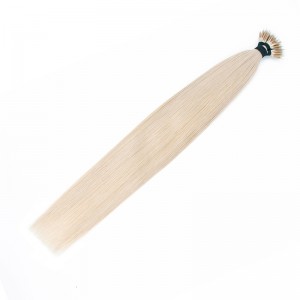 Nano Ring Hair Extensions #60b Light Vanilla Blonde Hair Up Styles With Nano Bond Link 22inch Remy Human Hair-Virgin Indian Hair Wholesale
