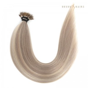Thick Micro Loop Ring Bead Human Remy Hair 20 inch Double Drawn Nano Tip Ring Hair Extensions 200g-Hair Extension Supplier
