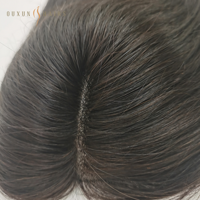 OXTL14 Invisible Undetectable Hair Replacement Lace Top Hair Piece Hair Topper With Poly Skin Base Hair Topper For Women Hair Loss Custom Natural Color-Hair Piece Manufacturers