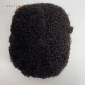 OXVM02 New Arrival 8*10 Size Short Human Hair Wigs for Men V Loop Skin Base Men Natural Hair Wig Black Man Afro Toupee From China Factory Wholesale-Custom Wig Manufacturers