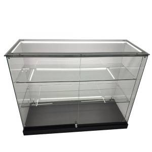 Small Glass Display Case-Frameless Countertop Glass Display Case-Unassembled