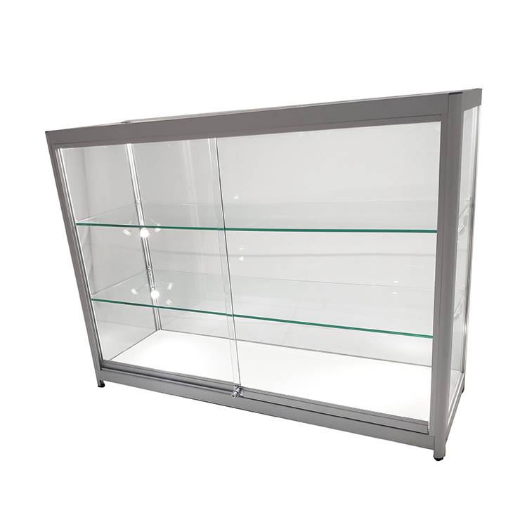 China Retail Glass Display Case With 4, Led Lights For Display Cases