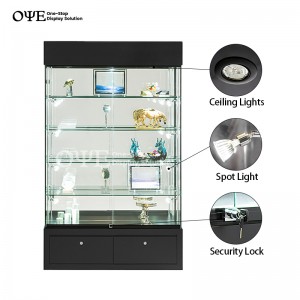 Высокая стеклянная витрина с системой хранения на заказ Производители и поставщики I OYE