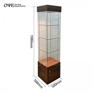 Custom Square Tower Display Cabinet  China Manufacturer&Supplier | OYE