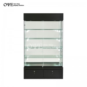 Bespoke tall glass showcase with storage Manufacturers&Suppliers I OYE