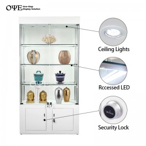 Wholesale Glass Showcase Display Cabinet Lockable China Factory & Supplier IOYE