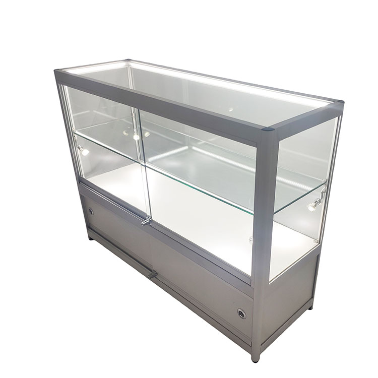 New Fashion Design for Retail Showcases For Sale - Glass Display Counter with One adjustable 7.1mm glass shelf  |OYE – OYE detail pictures