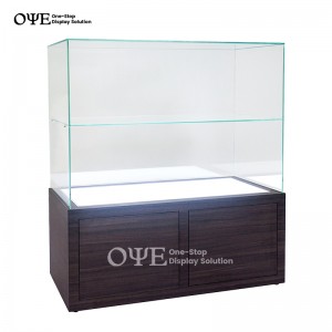Voll Visioun Glas Front Display Cabinet Fabrikatioun China Factory & Fournisseuren IOYE