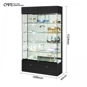 Висока стаклена витрина по мери са складиштем Произвођачи и добављачи И ОИЕ