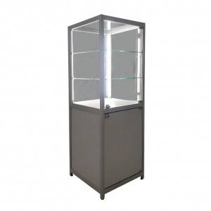 Commercial glass display case with Two wooden shelves for the cupboard  |  OYE