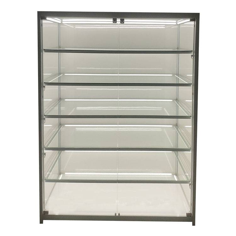 Hot sale Modern Cashier Counter – General store display case with LED Strip light on each shelf  |  OYE – OYE