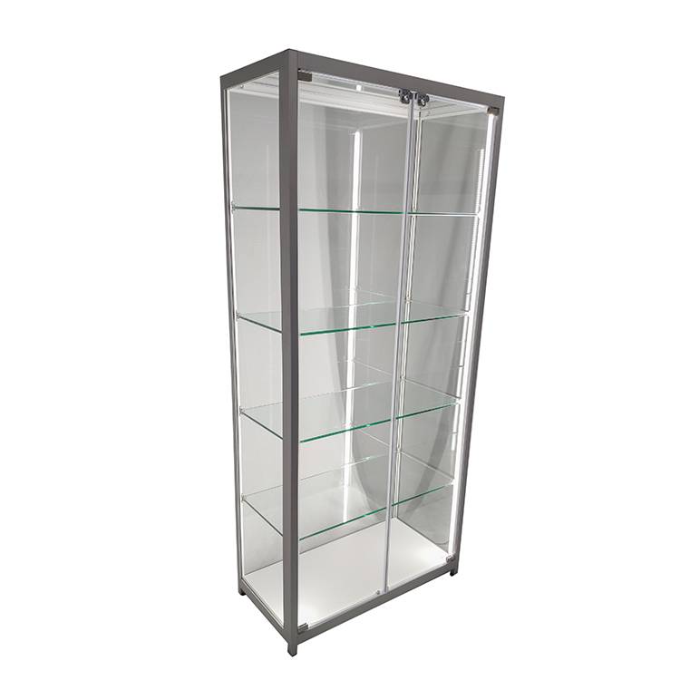 Wholesale Price China Museum Display Case Design - Shop display cabinets for sale with led lighting,4 adjustable shelves,hinged doors  |  OYE – OYE detail pictures