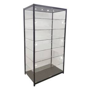 Museum quality glass display cases with Grey Backing  |  OYE
