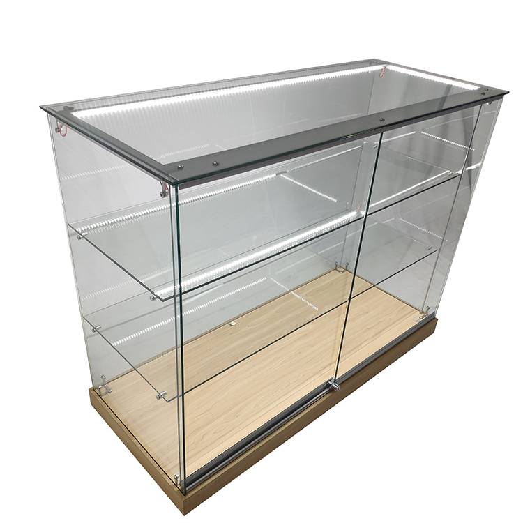 China Gold Supplier for Table Top Jewelry Display Case - Retail showcases for sale with 2 adjustable, maple wood  |  OYE – OYE detail pictures
