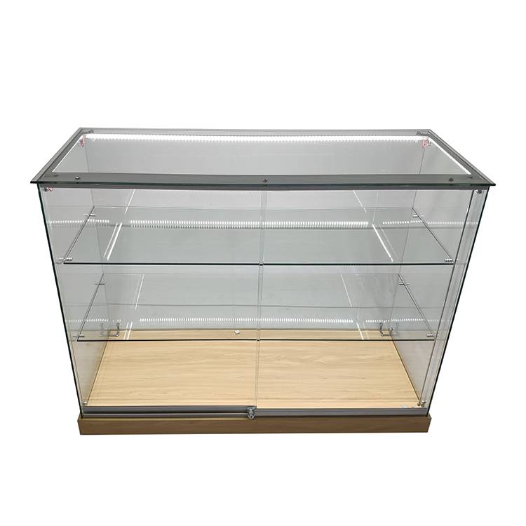 China Gold Supplier for Table Top Jewelry Display Case - Retail showcases for sale with 2 adjustable, maple wood  |  OYE – OYE