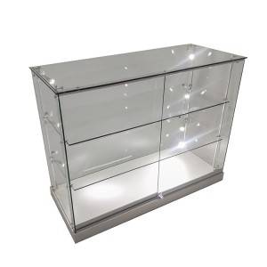 Retail store display case with 2 adjustable shelves,6 led side  |  OYE