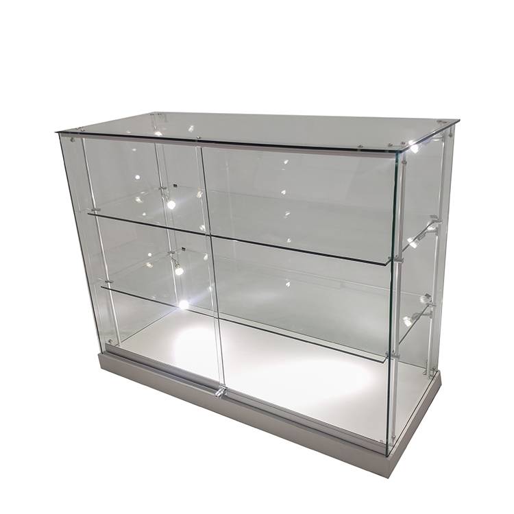Chinese Professional Retail Glass Cabinets - Retail store display case with 2 adjustable shelves,6 led side  |  OYE  – OYE detail pictures