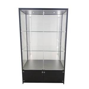 Store display cabinet with 2 adjustable shelves, 8mm glass   |  OYE