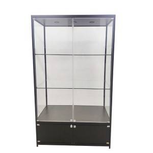Store display cabinet with 2 adjustable shelves, 8mm glass   |  OYE