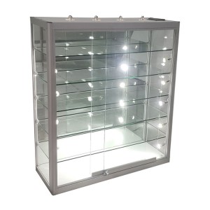 Стенна витрина за колекционерска стойност с 5 регулируеми рафта, led светлина |ДА
