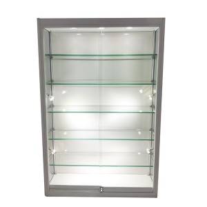 Factory wholesale Portable Jewelry Display Case - Wall mounted display case for collectibles with 5 adjustable shelves  |  OYE – OYE
