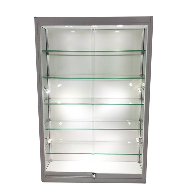 2021 wholesale price Action Figure Glass Display Cabinet - Wall mounted display case for collectibles with 5 adjustable shelves  |  OYE – OYE detail pictures