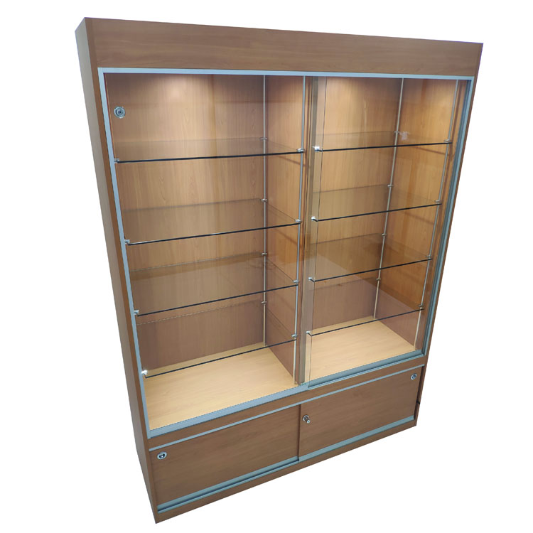 Lowest Price for Retail Jewellery Display Cabinets - Glass display case with lights,lockable sliding doors | OYE – OYE detail pictures