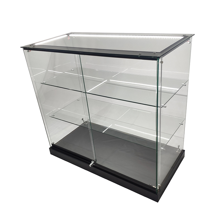 New Arrival China Champion Ring Display Case - Commercial glass display case with tempered glass,2 shelf  |  OYE  – OYE detail pictures