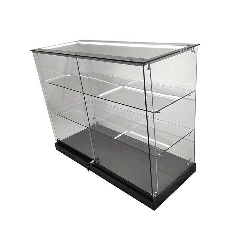 Factory wholesale Collapsible Jewelry Display Cases - Retail jewelry display cases with led stirps light,2 adjustable shelf  |  OYE – OYE detail pictures