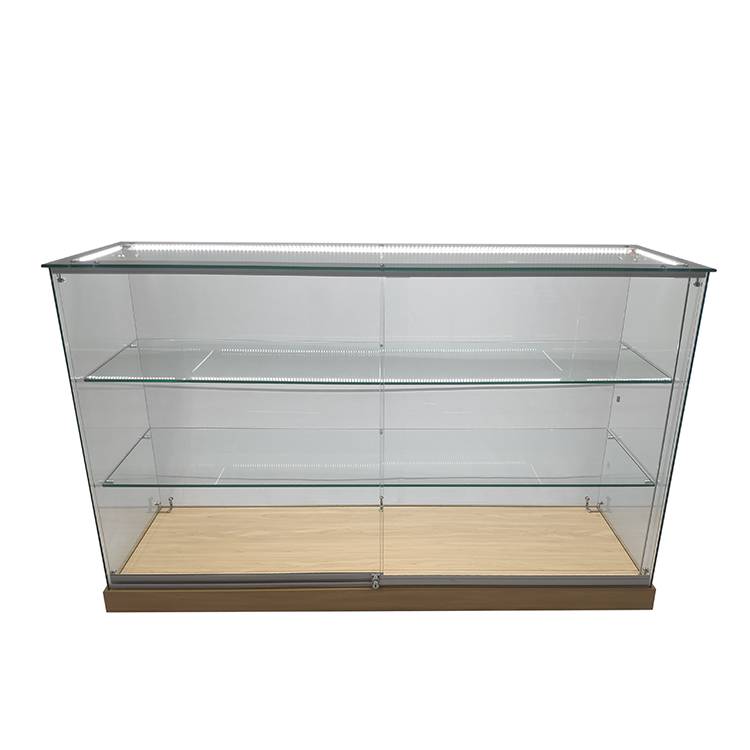 Manufacturer for Acrylic Ring Display Case - Glass Display Case Retail With 2 Adjustable Shelf,Led Strip Light | OYE – OYE detail pictures