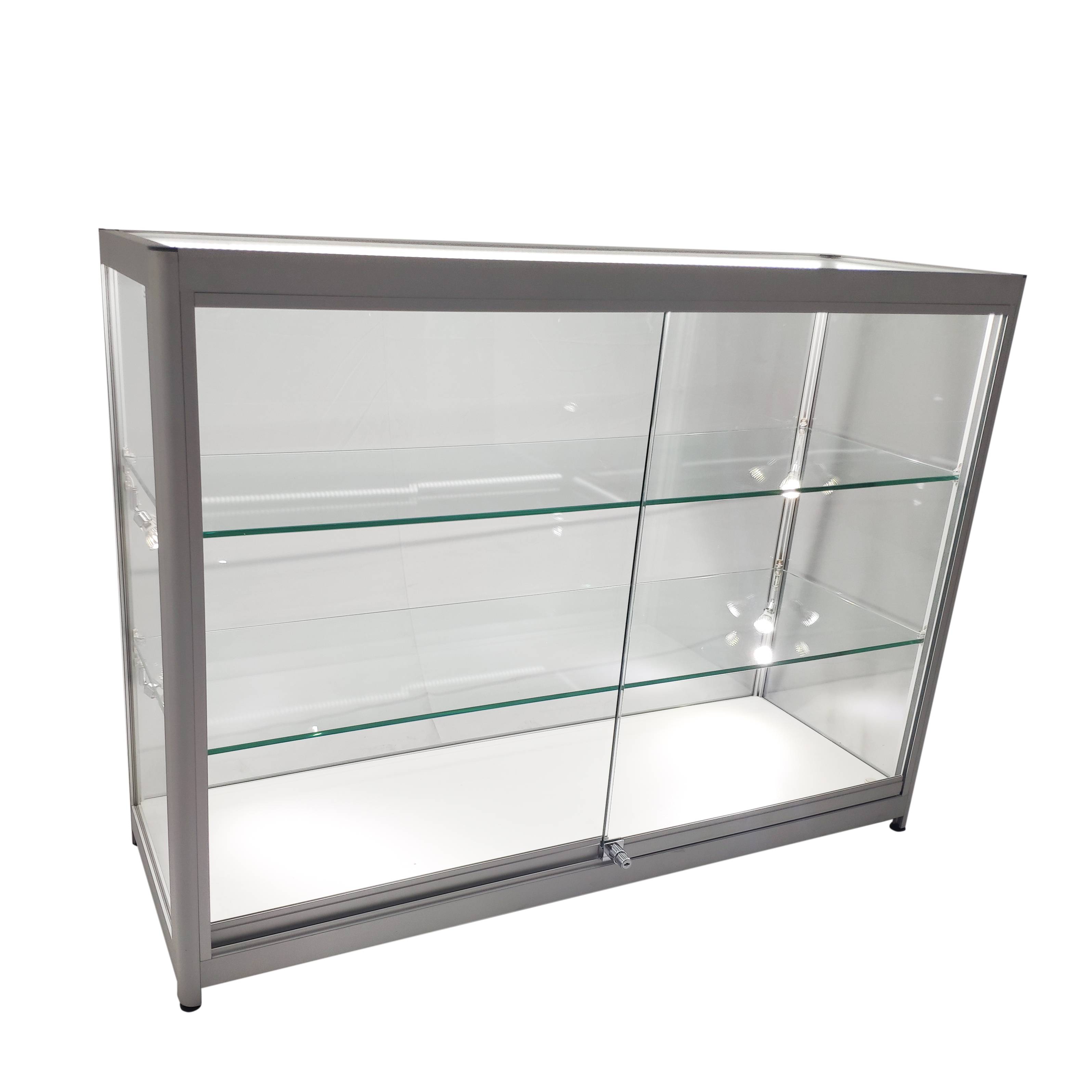Popular Design for Sports Ring Display Case - Retail glass display case with 4 led lights  | OYE – OYE