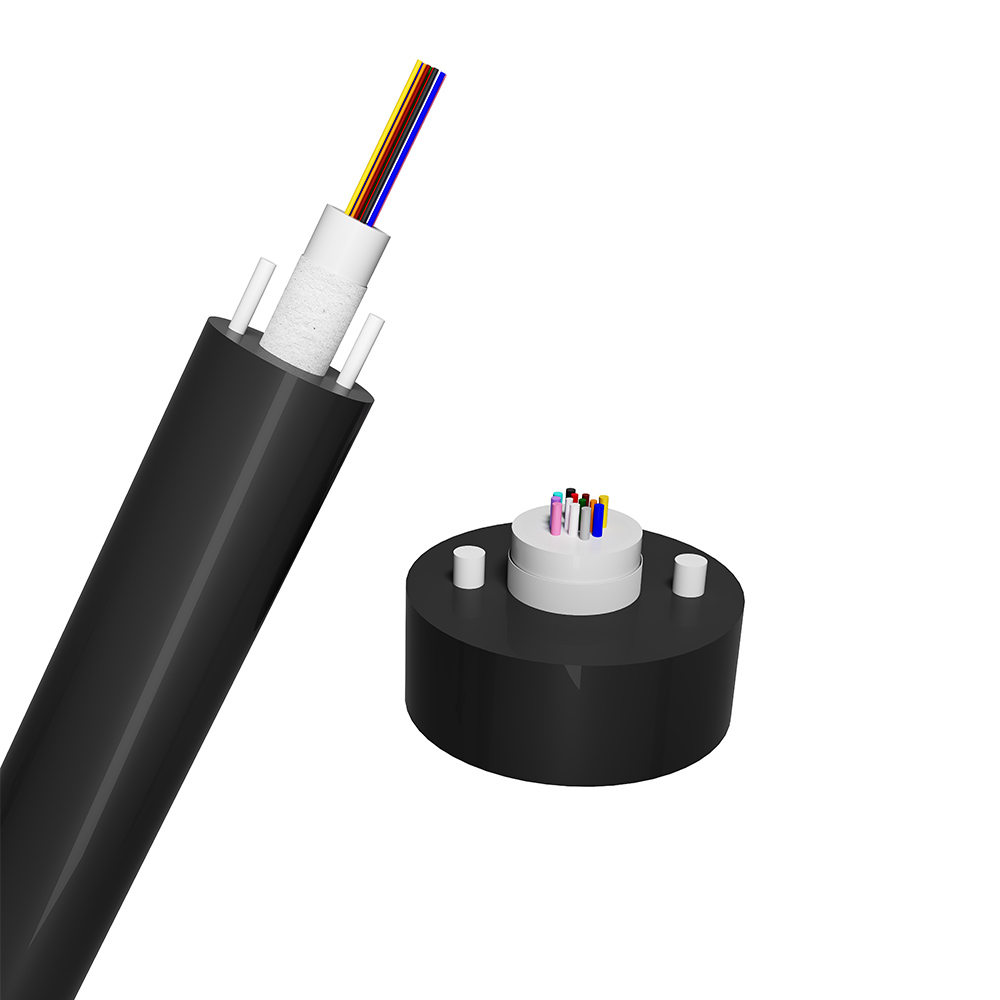 Câble à fibre optique central à tube libre non métallique et non blindé