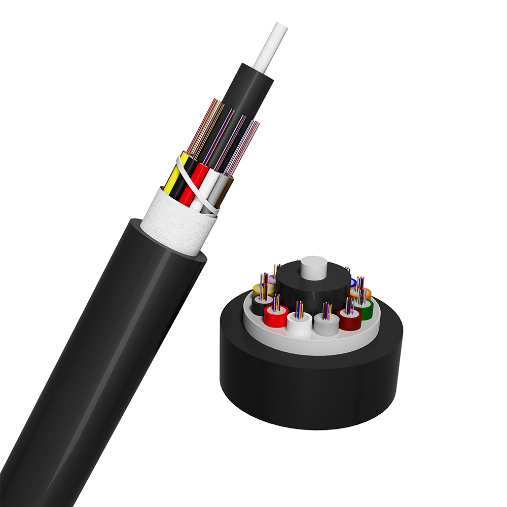 Cable de fibra óptica central de tubo holgado, no metálico y no blindado
