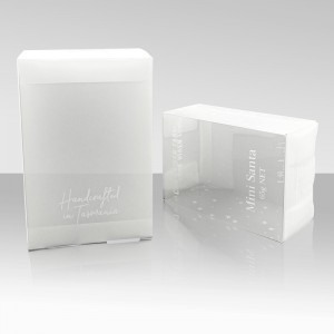 Прилагодена големина на преклопување, проѕирна пластична ПВЦ сунѓер за шминка, пакување со склоплива чиста пластична кутија