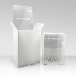 Esponja de maquillaje de PVC de plástico transparente plegable de tamaño personalizado que empaqueta la caja de plástico transparente plegable