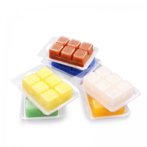 6 Cavity Wax Melt Molds, Clear Plastic Wax Melt Cube Trays, Empty Wax Melt Containers Holder for DIY, Wax Melt Candles, Tarts