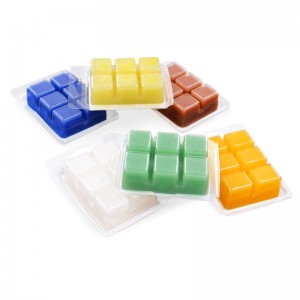 6 Holte Wax Melt Mallen, Doorzichtige Plastic Wax Melt Cube Trays, Lege Wax Melt Containers Houder voor DIY, Wax Melt Kaarsen, Taarten