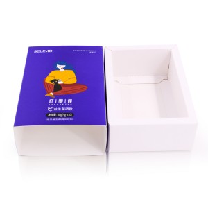 Manufacturer Wholesale Custom Logo Drawer Folding Dessert Divider Packaging Paper Sliding Food Box