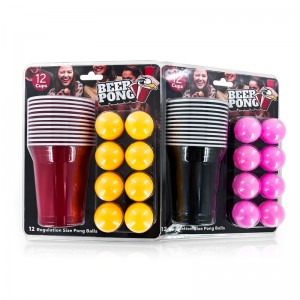Pivski pong set za igru ​​Čaše za piće Pong loptice za zabavu za odrasle, komplet od 12 kom