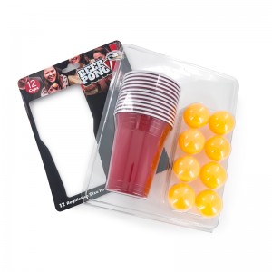 Beer Pong Game Set Drinking Cups Pong Balls Adults Party Game 12 pcs Kit
