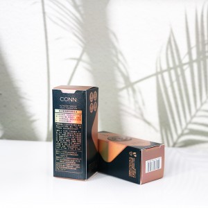 Луксузна мала приспособена кометичка хартиена кутија за пакување Козметичка кутија за пакување шминка за нега на кожа со фолија златно печат